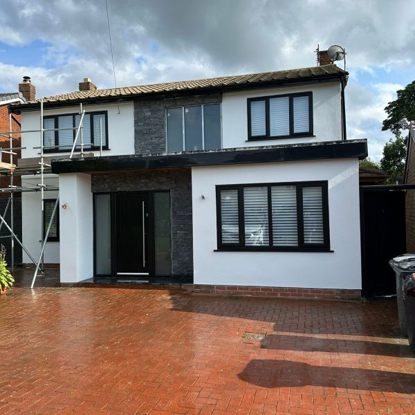 Rendered house in Liverpool